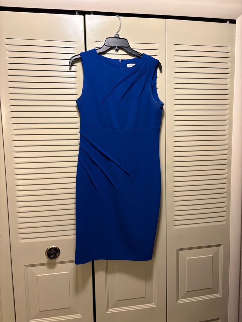 Calvin Klein Cobalt Blue Sleeveless Sheath Dress